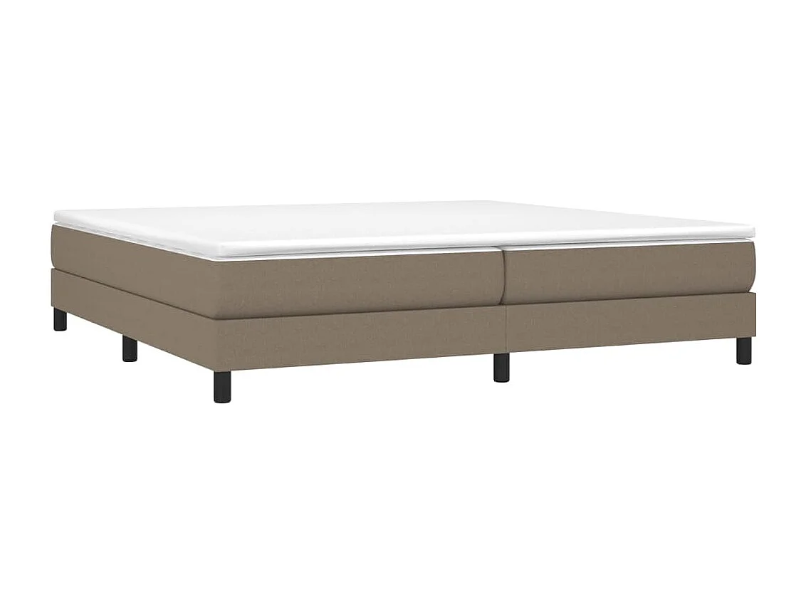 Estructura de cama box spring tela gris taupe 200x200 cm