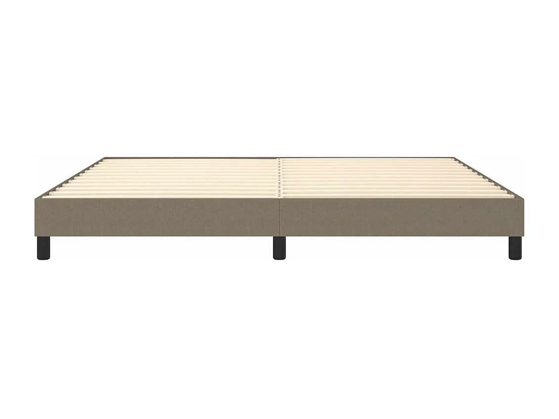 Estructura de cama box spring tela gris taupe 200x200 cm