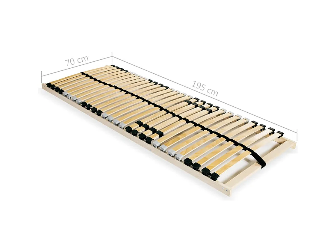 Somier de láminas con 28 listones de 7 regiones 70x200 cm