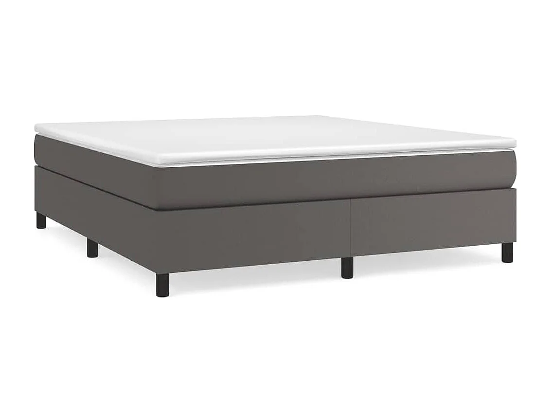 Sommier à lattes de lit Gris 160x200 cm Similicuir