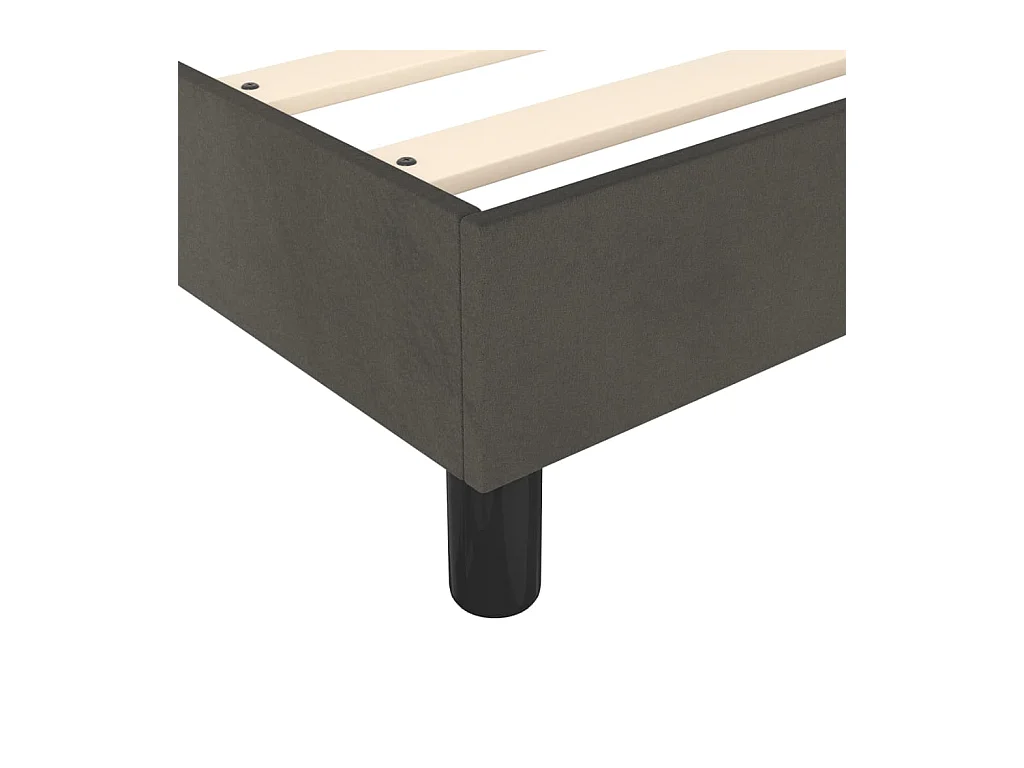 Estructura de cama box spring terciopelo gris oscuro 80x200 cm