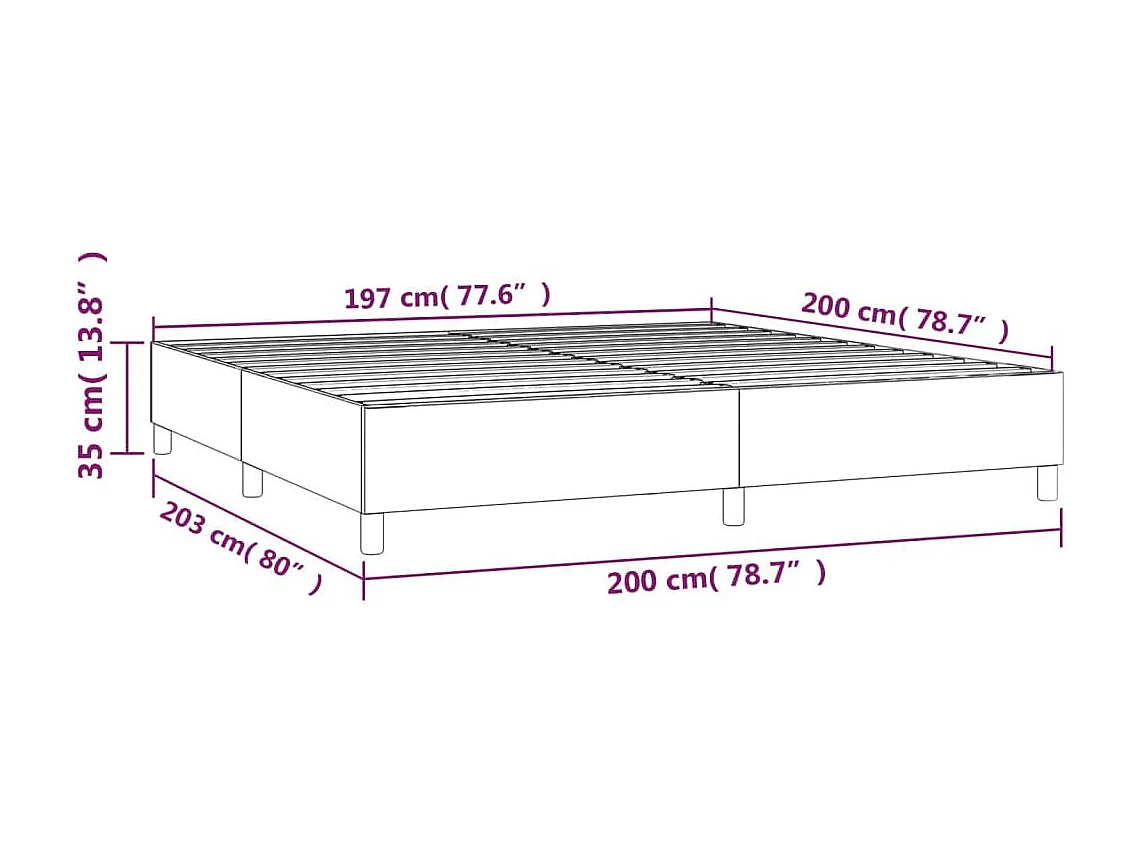 Bedframe zonder matras 200x200 cm fluweel zwart