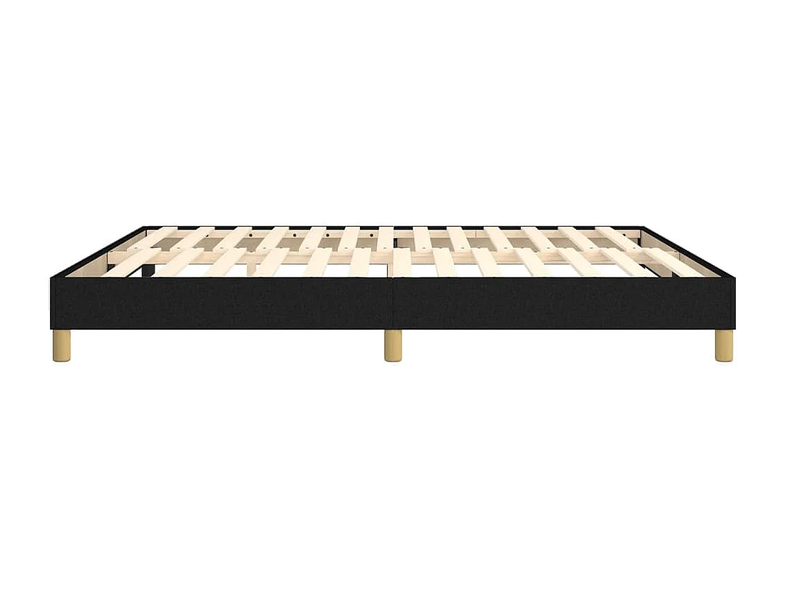 Estrutura de cama com molas 160x200 cm tecido preto