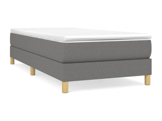 vente unique Sommier à lattes de lit Gris foncé 90x190 cm Tissu