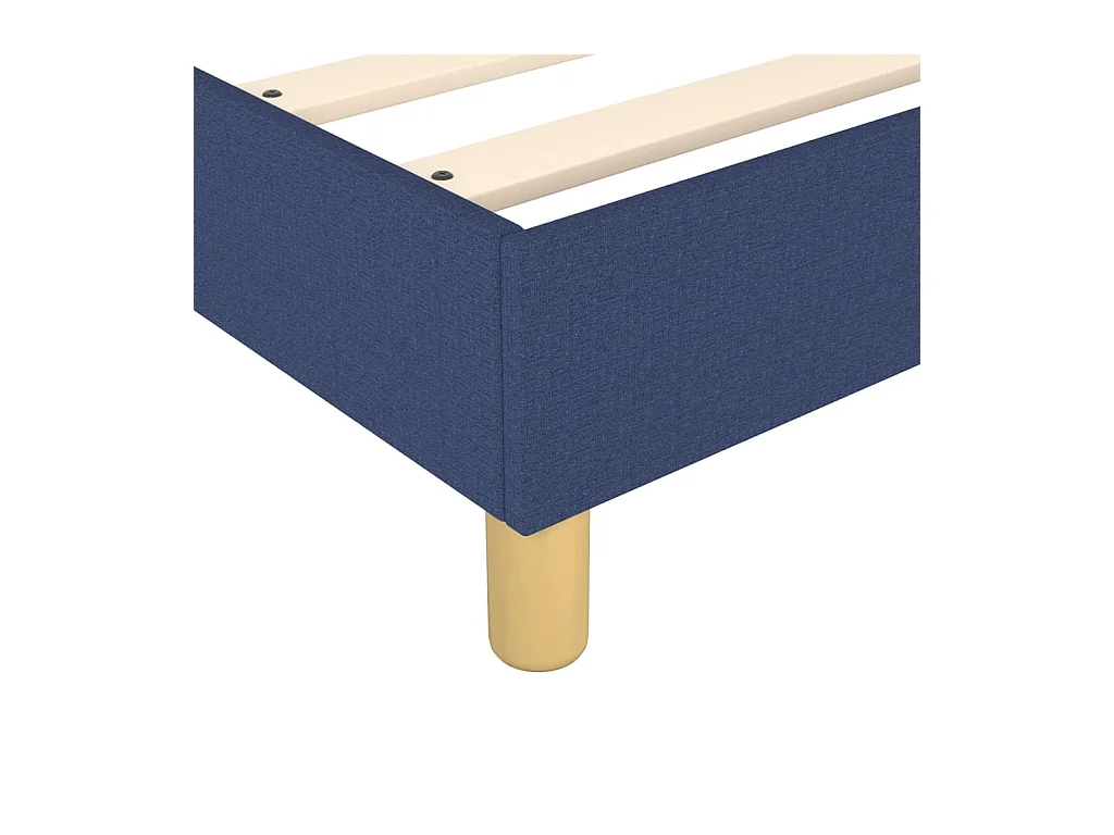 Estructura de cama box spring tela azul 200x200 cm
