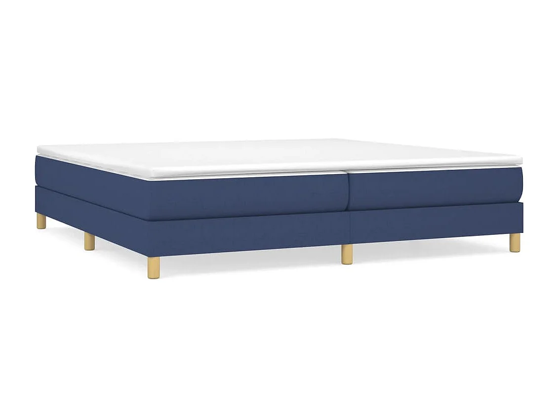 Estructura de cama box spring tela azul 200x200 cm