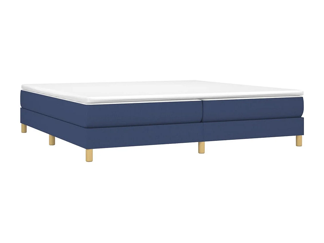 Estructura de cama box spring tela azul 200x200 cm