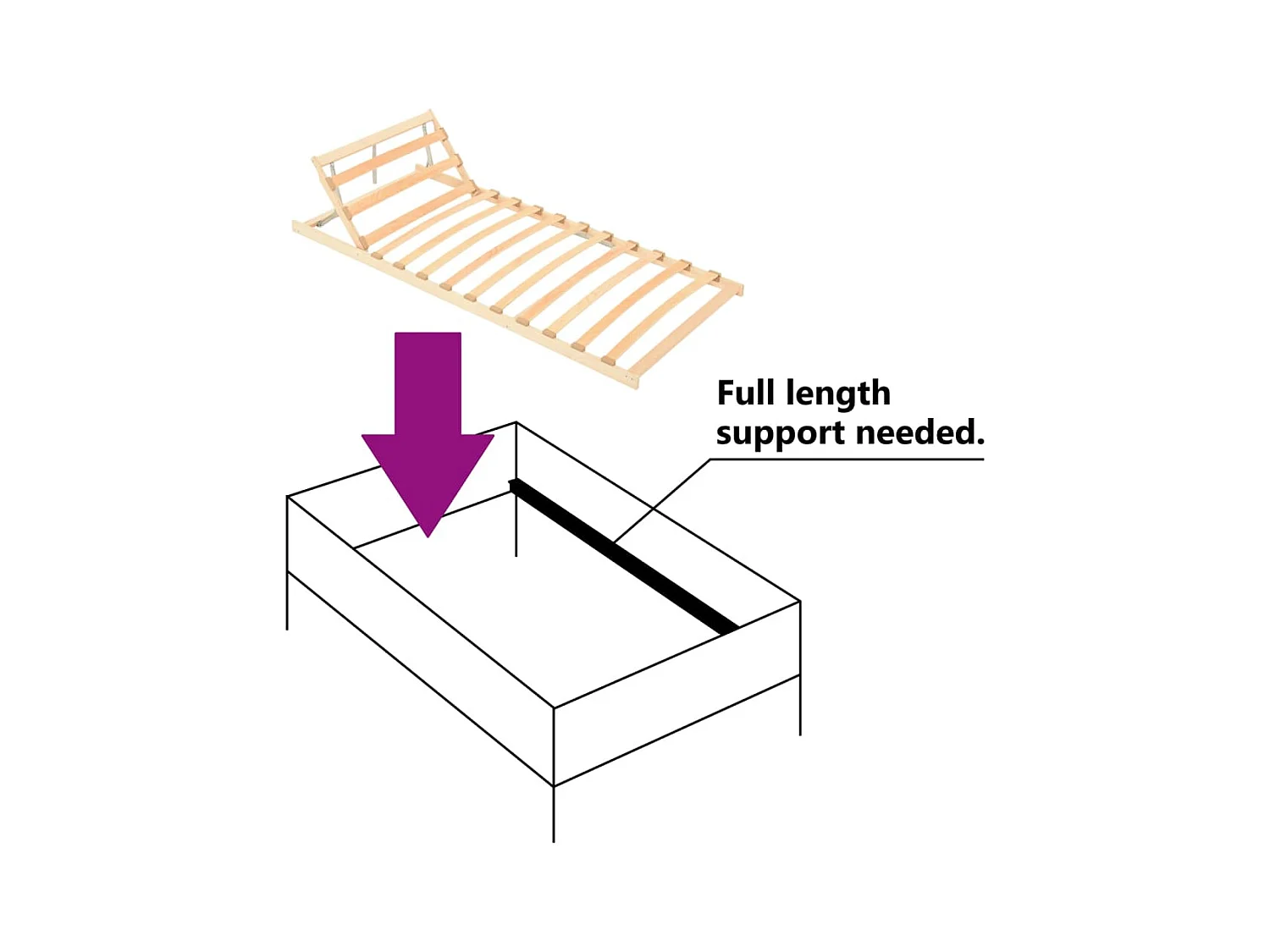 Estrado de ripas com 13 ripas cabeceira ajustável 80x200 cm