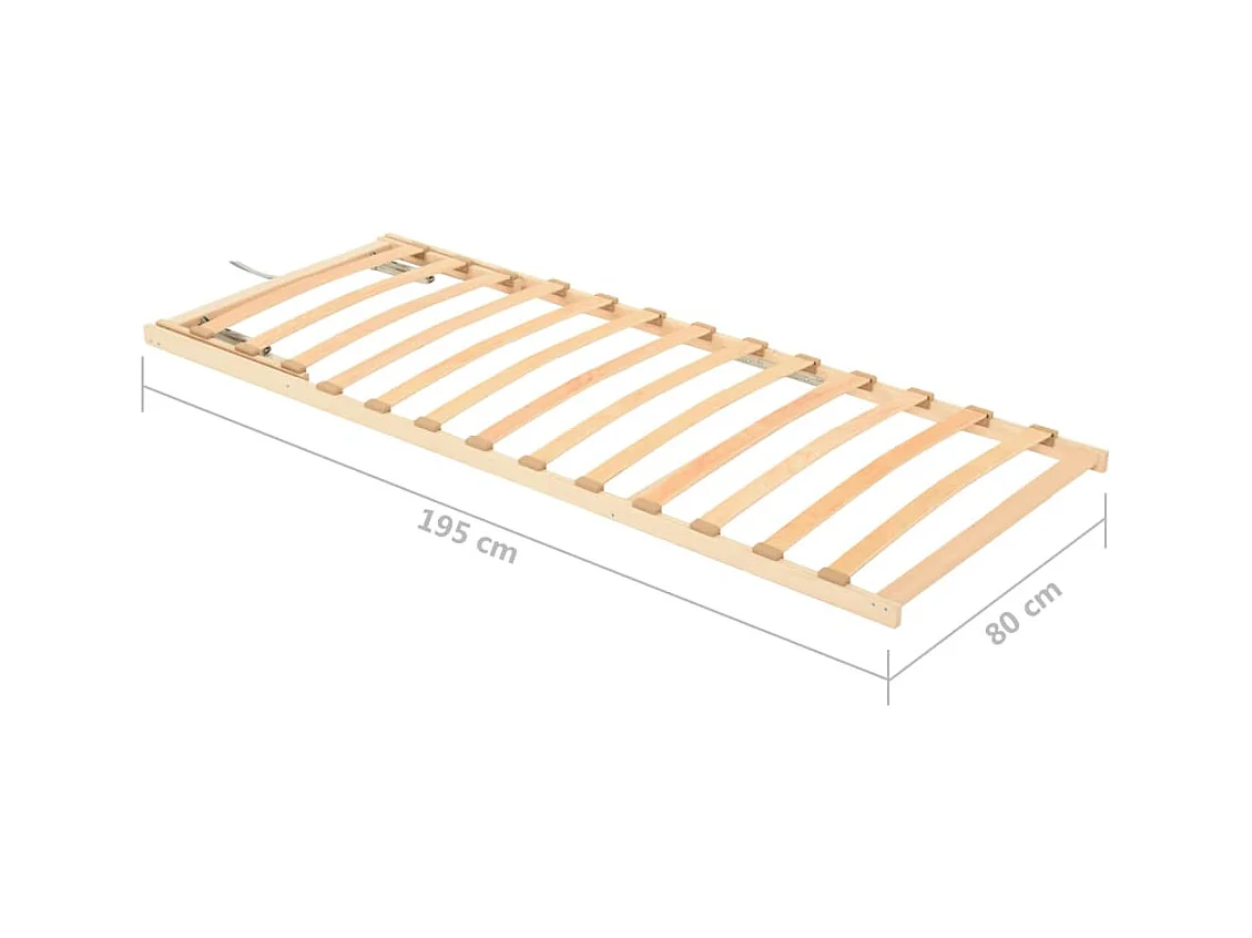 Estrado de ripas com 13 ripas cabeceira ajustável 80x200 cm