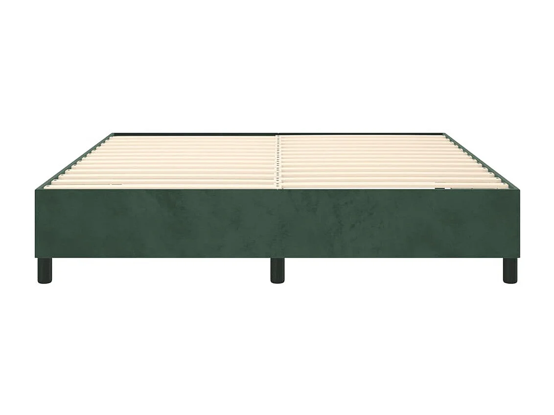 Estructura de cama box spring terciopelo verde oscuro 200x200cm