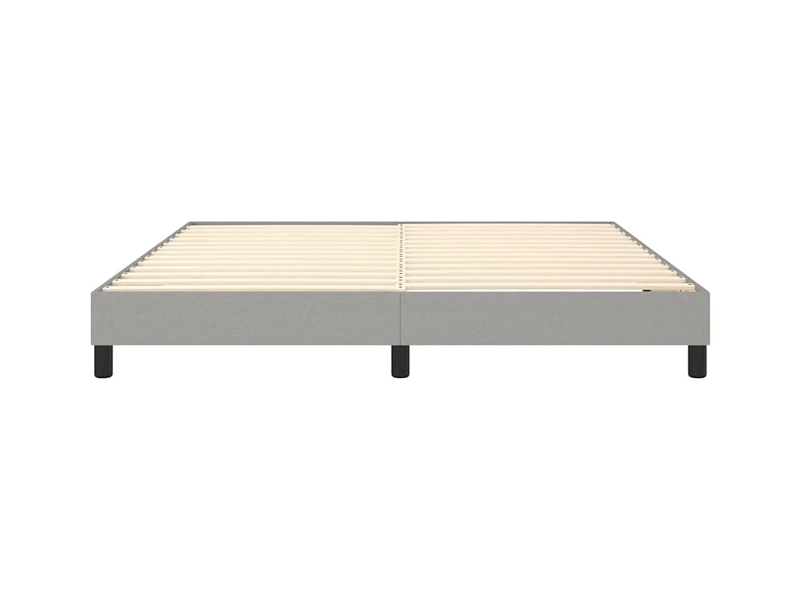 Estrutura de cama com molas 180x200 cm tecido cinza-claro