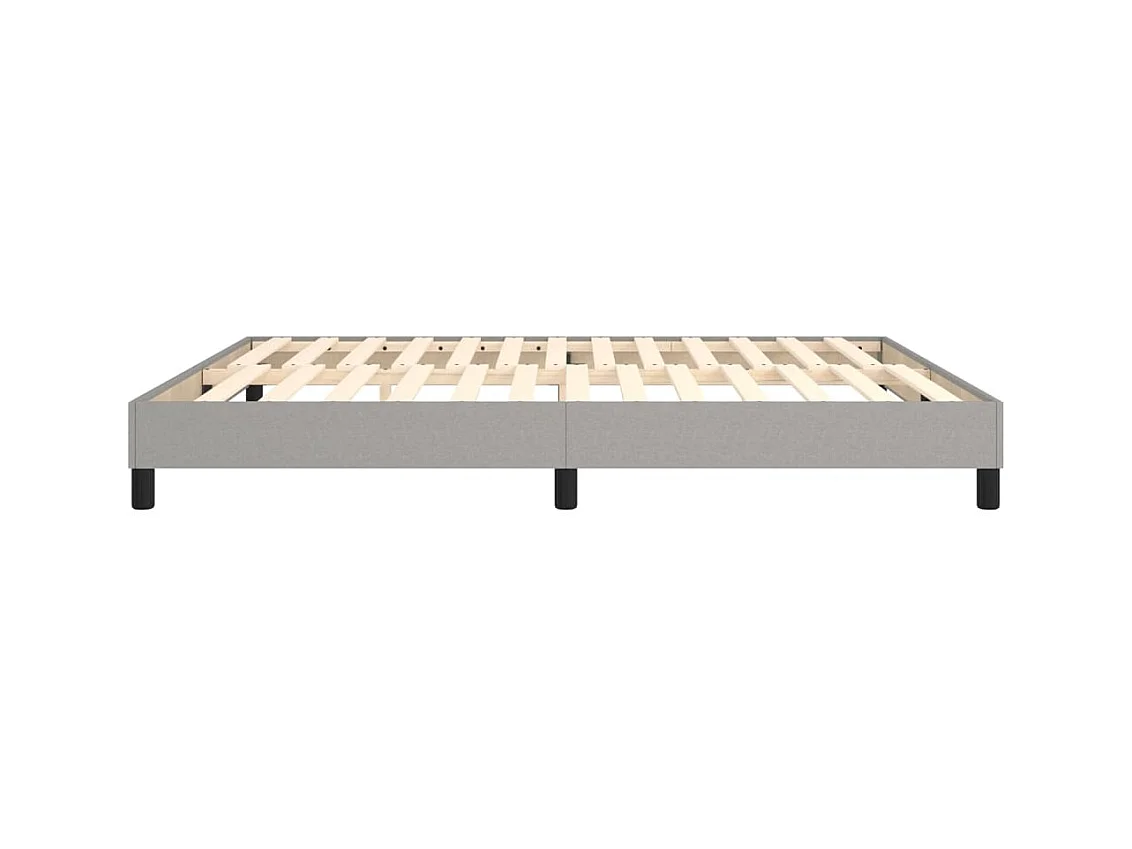 Estrutura de cama com molas 180x200 cm tecido cinza-claro