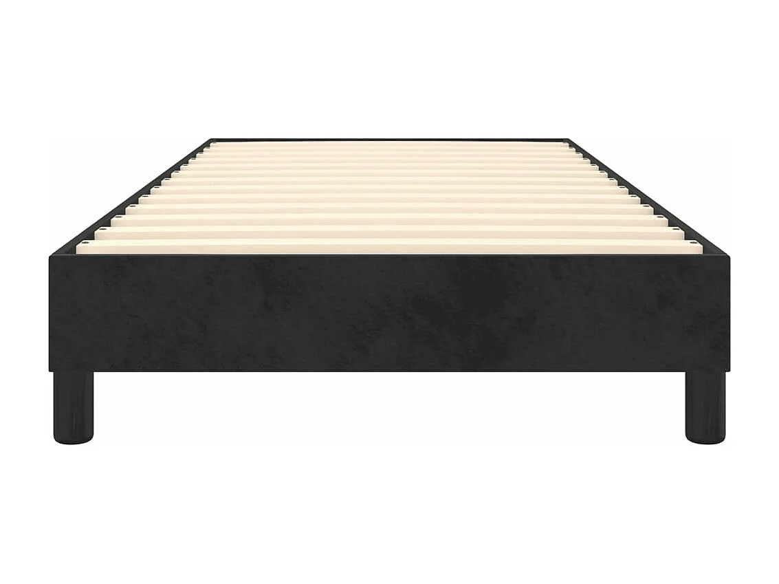 Estructura de cama box spring terciopelo negro 100x200 cm