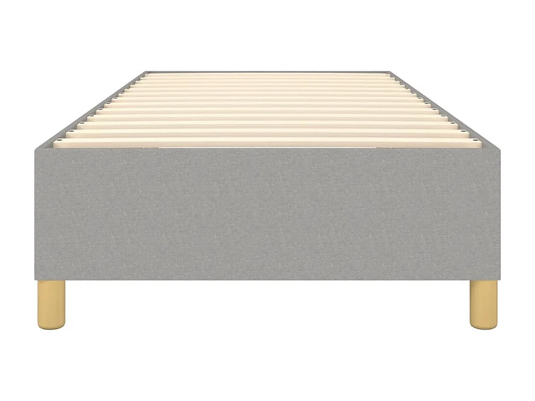 Estructura de cama box spring tela gris claro 90x190 cm
