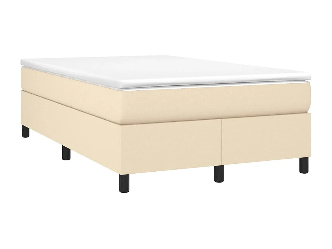 Estrutura de cama com molas 120x200 cm tecido cor crème