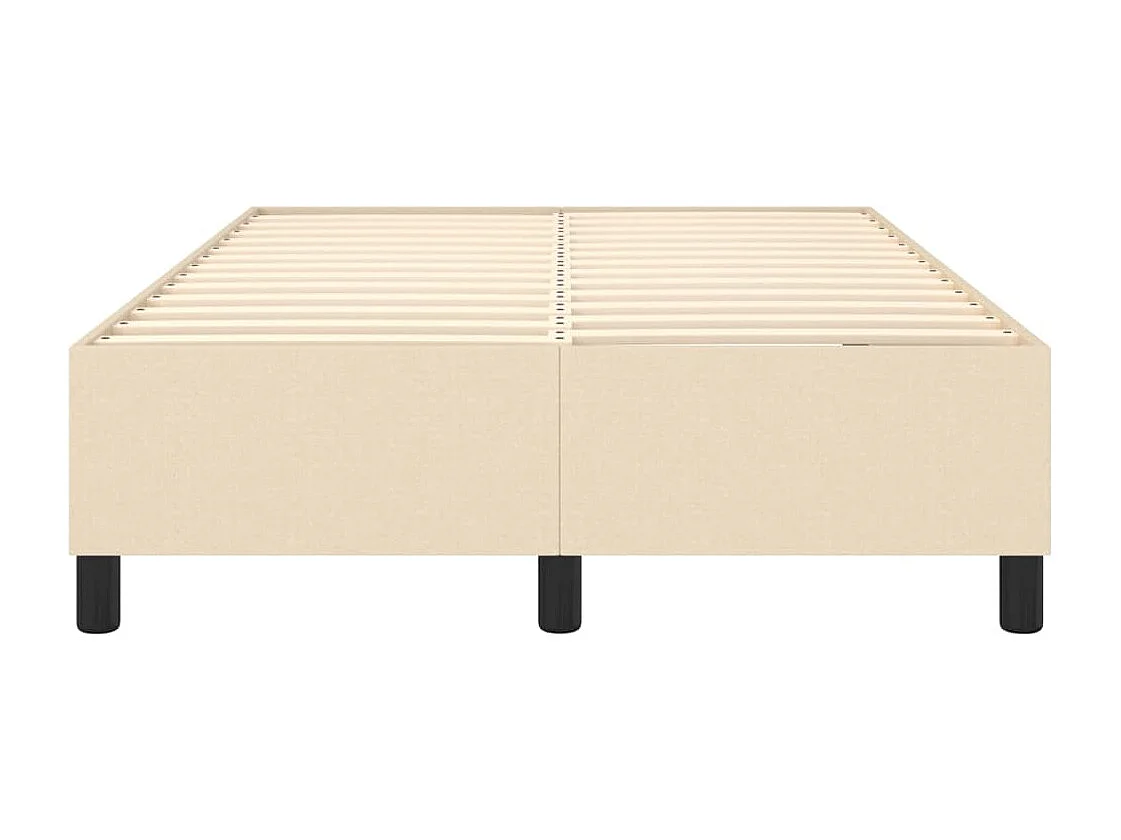 Estrutura de cama com molas 120x200 cm tecido cor crème