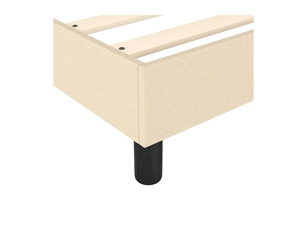 Bedframe zonder matras 120x200 cm stof crèmekleurig