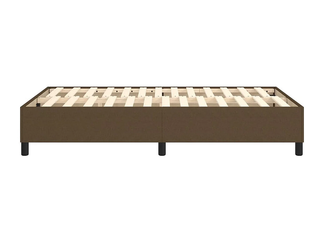 Estrutura de cama com molas 120x200 cm tecido castanho-escuro
