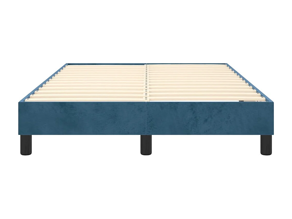 Estrutura de cama com molas 120x200 cm veludo azul-escuro