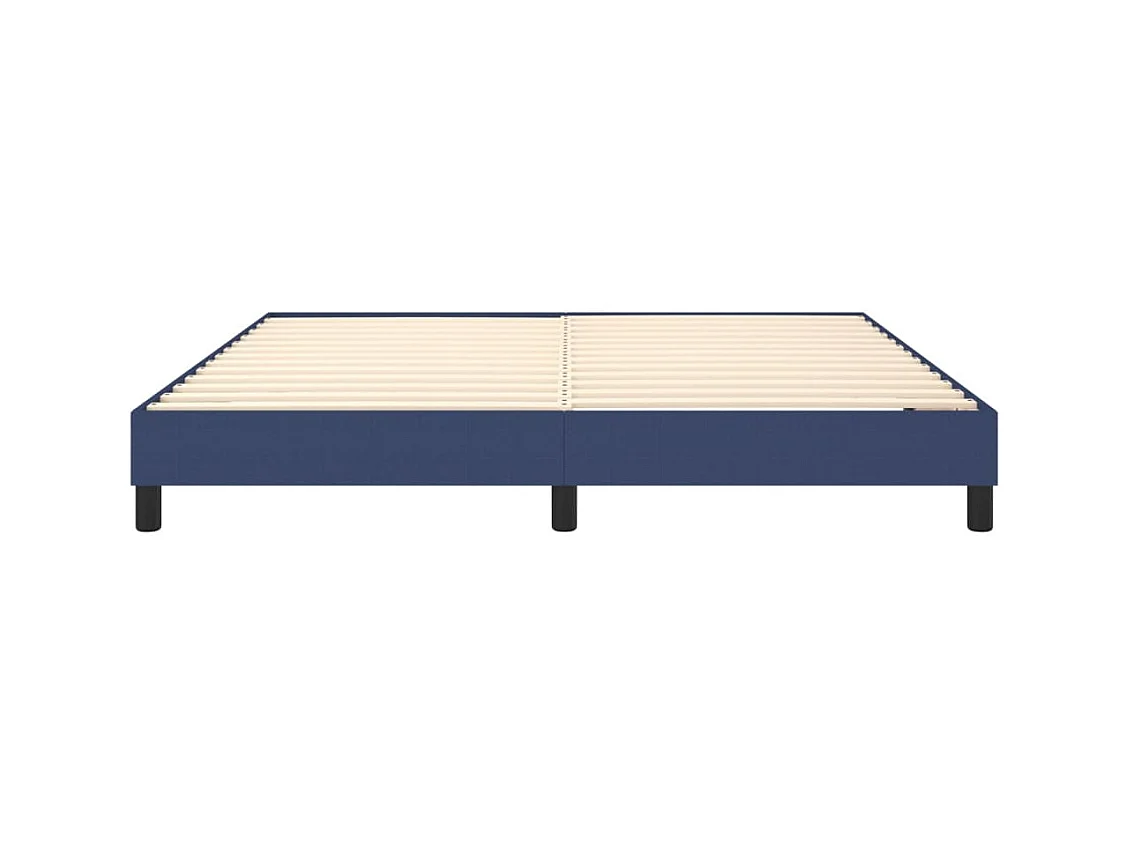 Estrutura de cama com molas 180x200 cm tecido azul