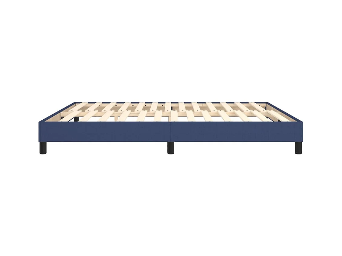 Estrutura de cama com molas 180x200 cm tecido azul
