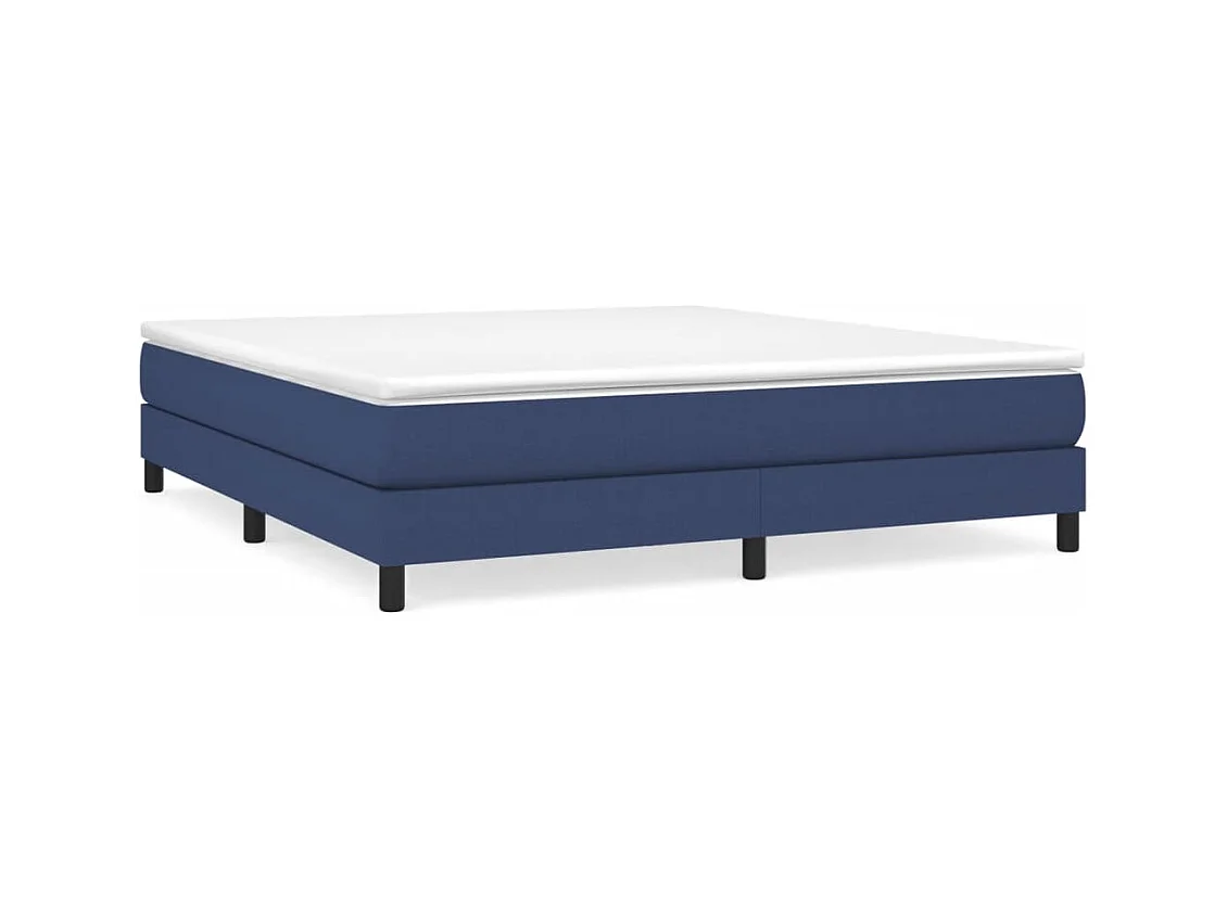 Estrutura de cama com molas 180x200 cm tecido azul