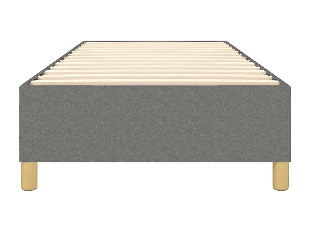 Estructura de cama box spring tela gris oscuro 100x200 cm