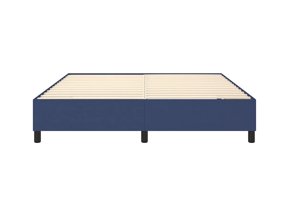 Estrutura de cama com molas 160x200 cm tecido azul