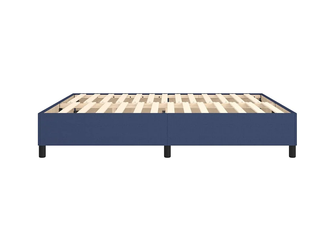 Estrutura de cama com molas 160x200 cm tecido azul