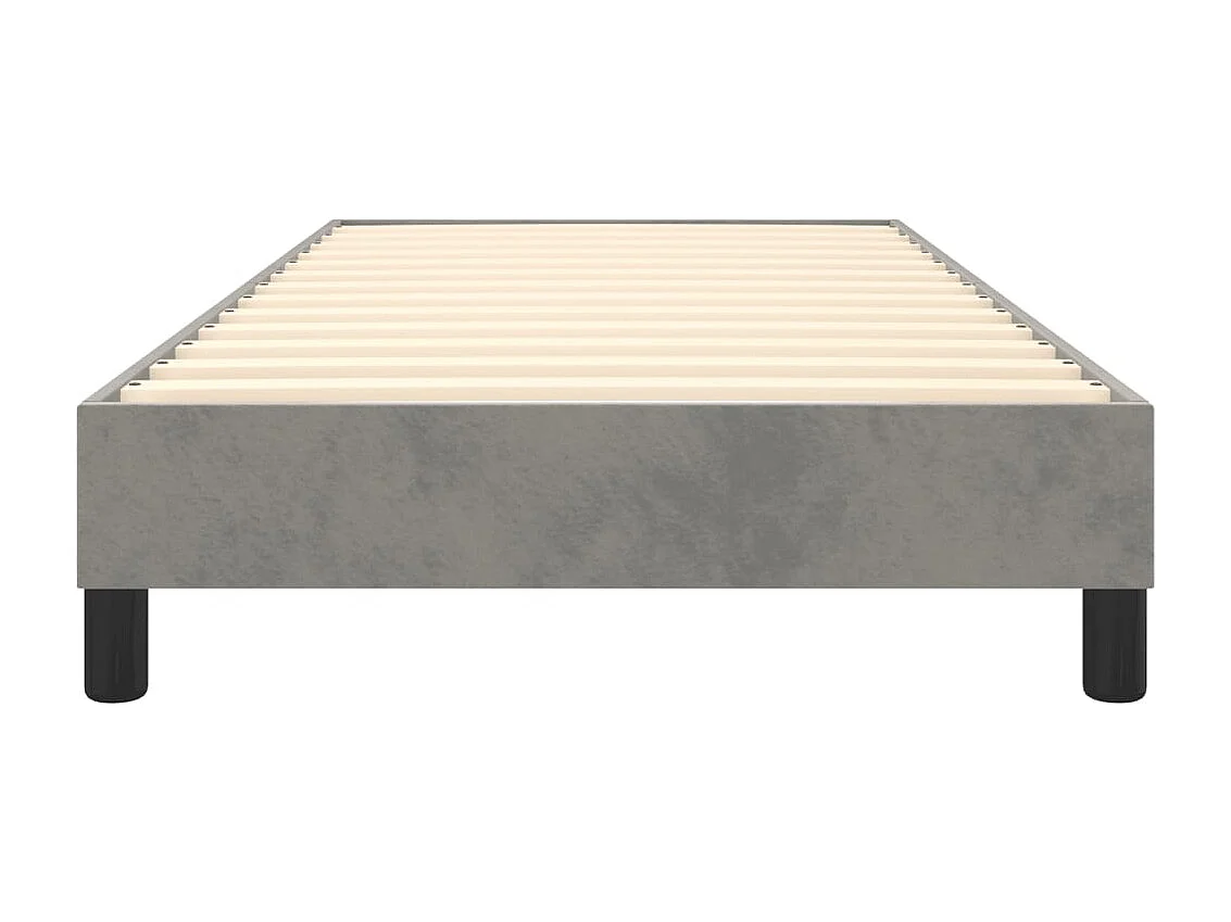 Estrutura de cama com molas 90x190 cm veludo cinzento-claro