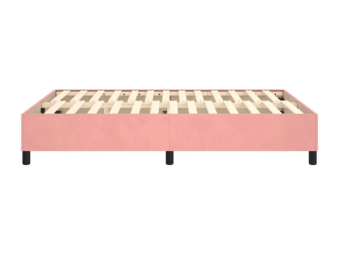Bedframe fluweel roze 140x200 cm