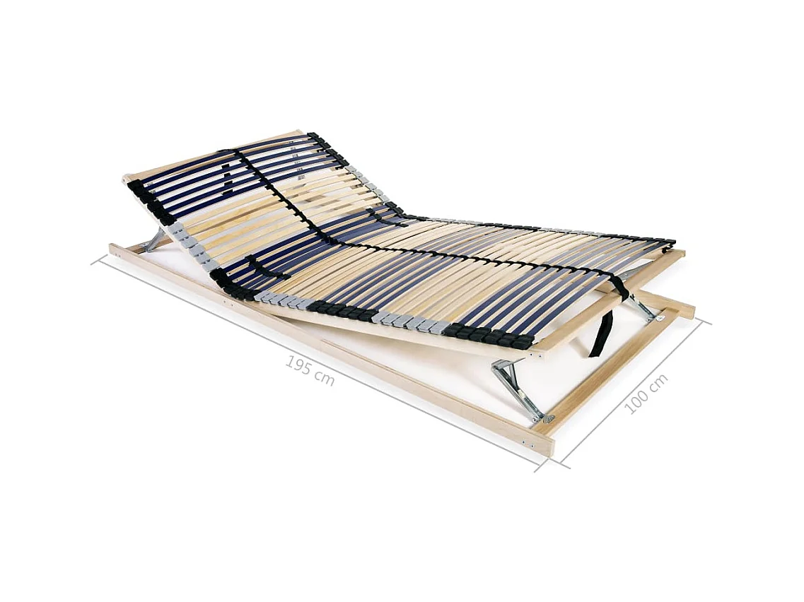 Estrado de ripas com 42 ripas 7 zonas 100x200 cm