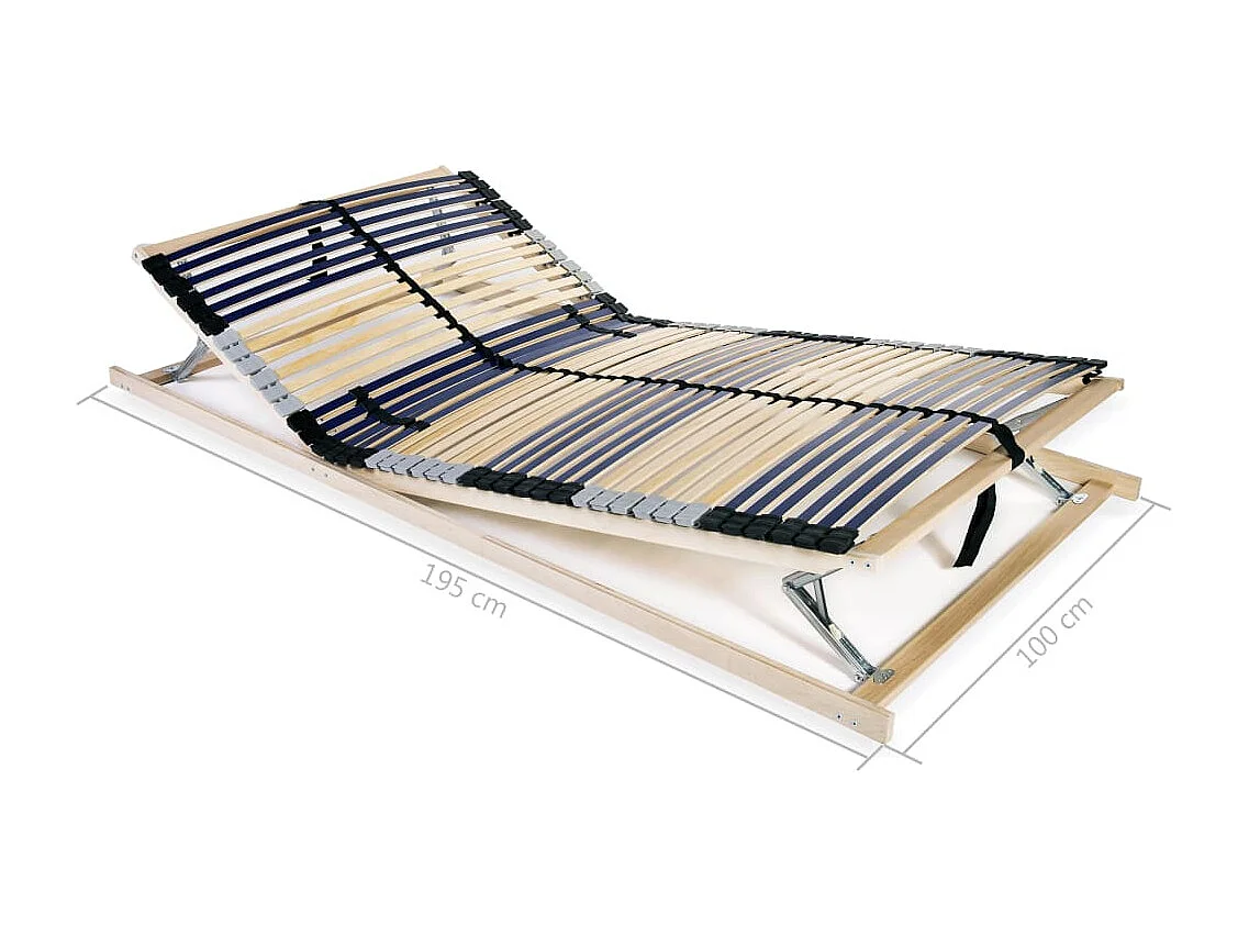 Estrado de ripas com 42 ripas 7 zonas 100x200 cm