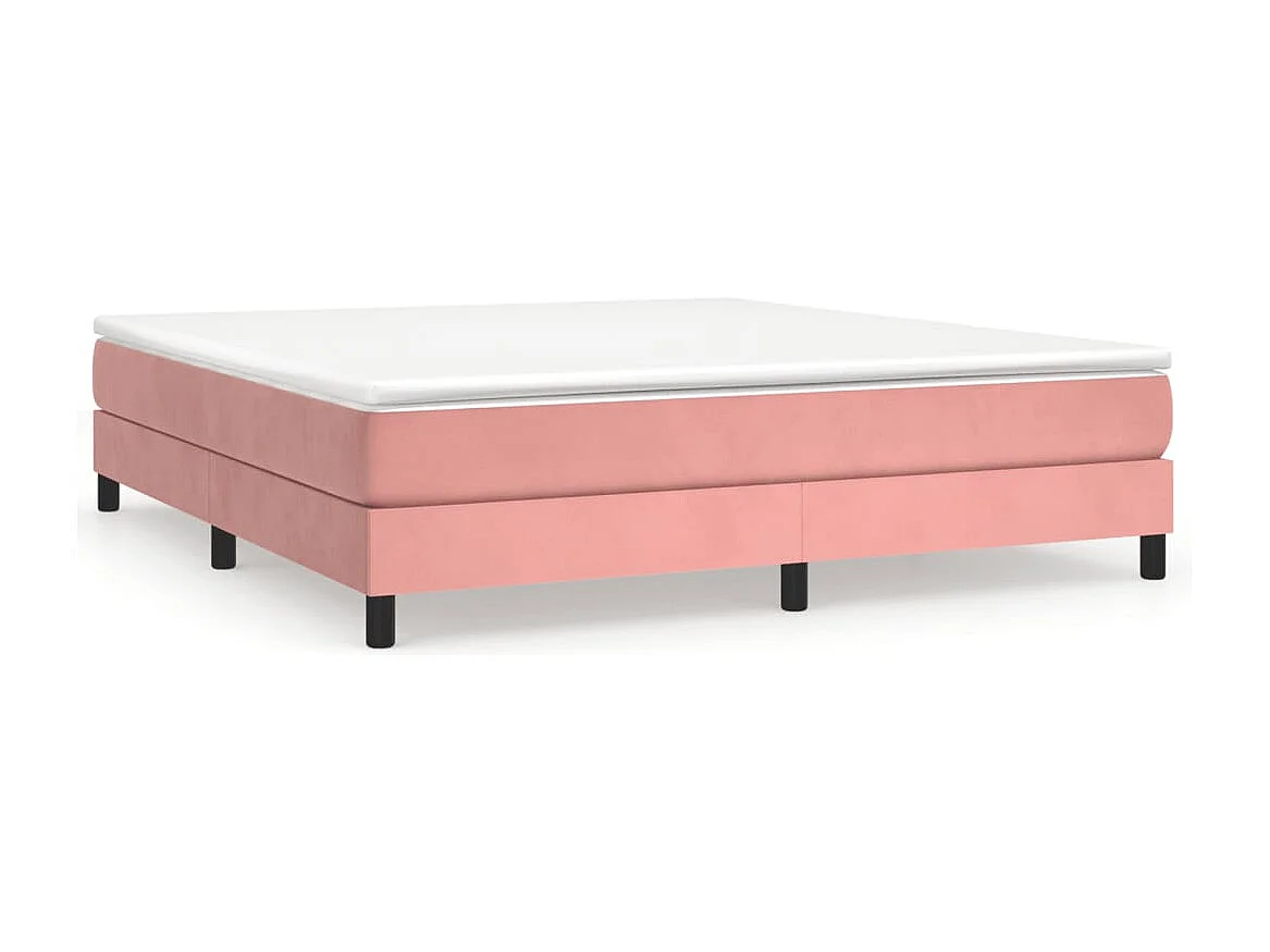 Bedframe fluweel roze 160x200 cm