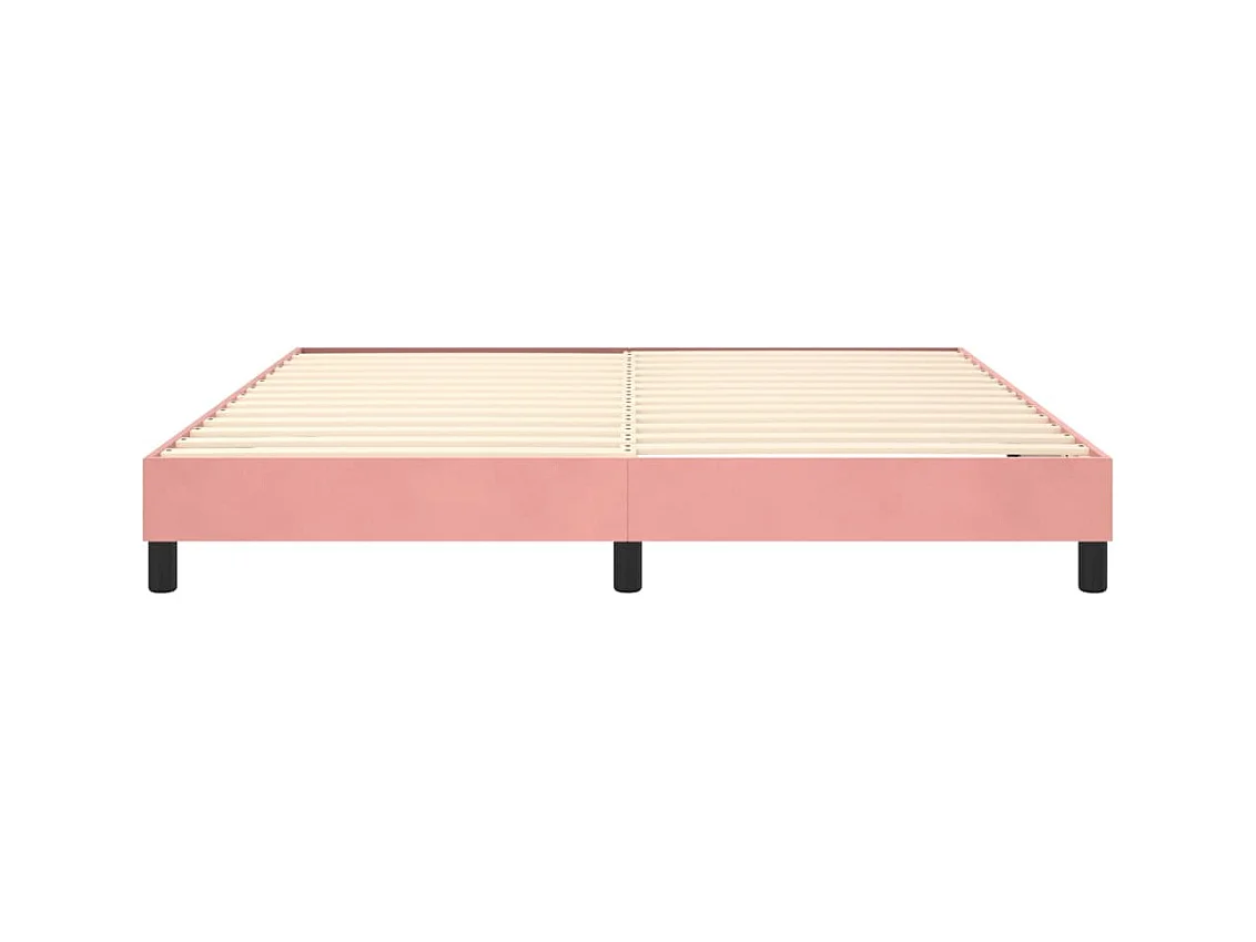 Bedframe fluweel roze 160x200 cm