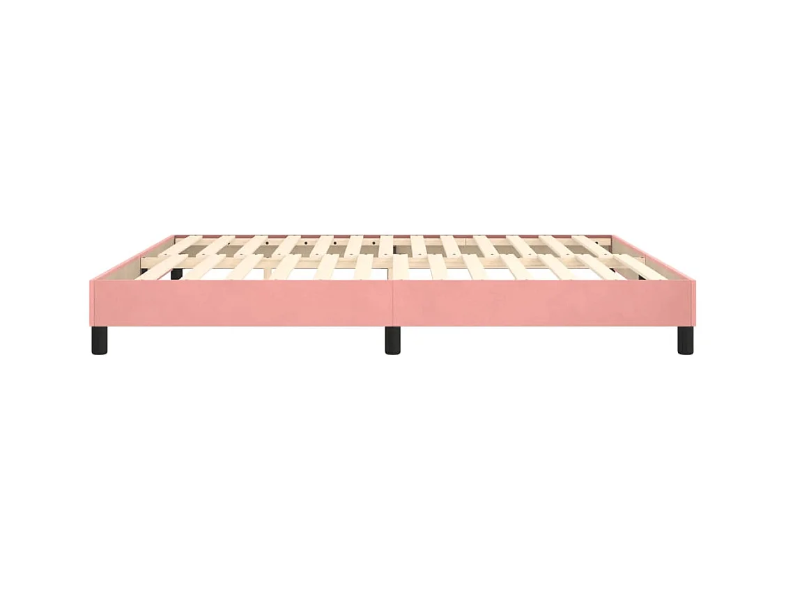 Bedframe fluweel roze 160x200 cm