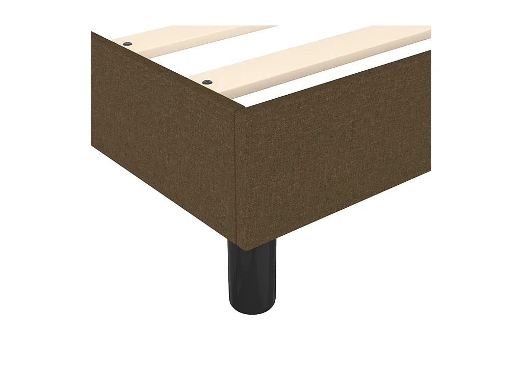 Bedframe zonder matras stof donkerbruin 200x200 cm
