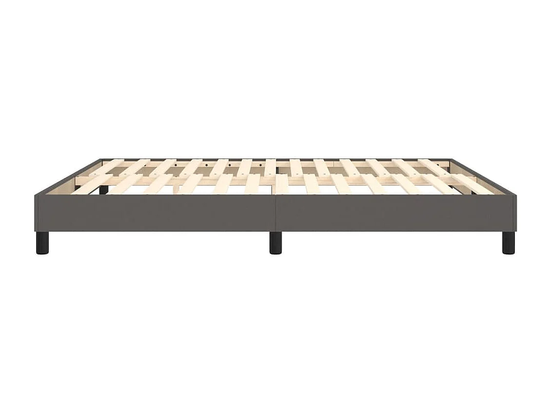 Sommier à lattes de lit Gris 160x200 cm Similicuir