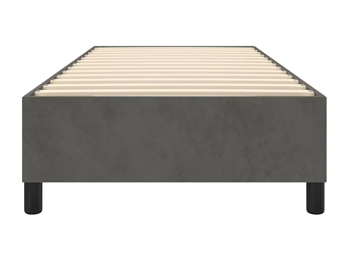 Estructura de cama box spring terciopelo gris oscuro 100x200 cm