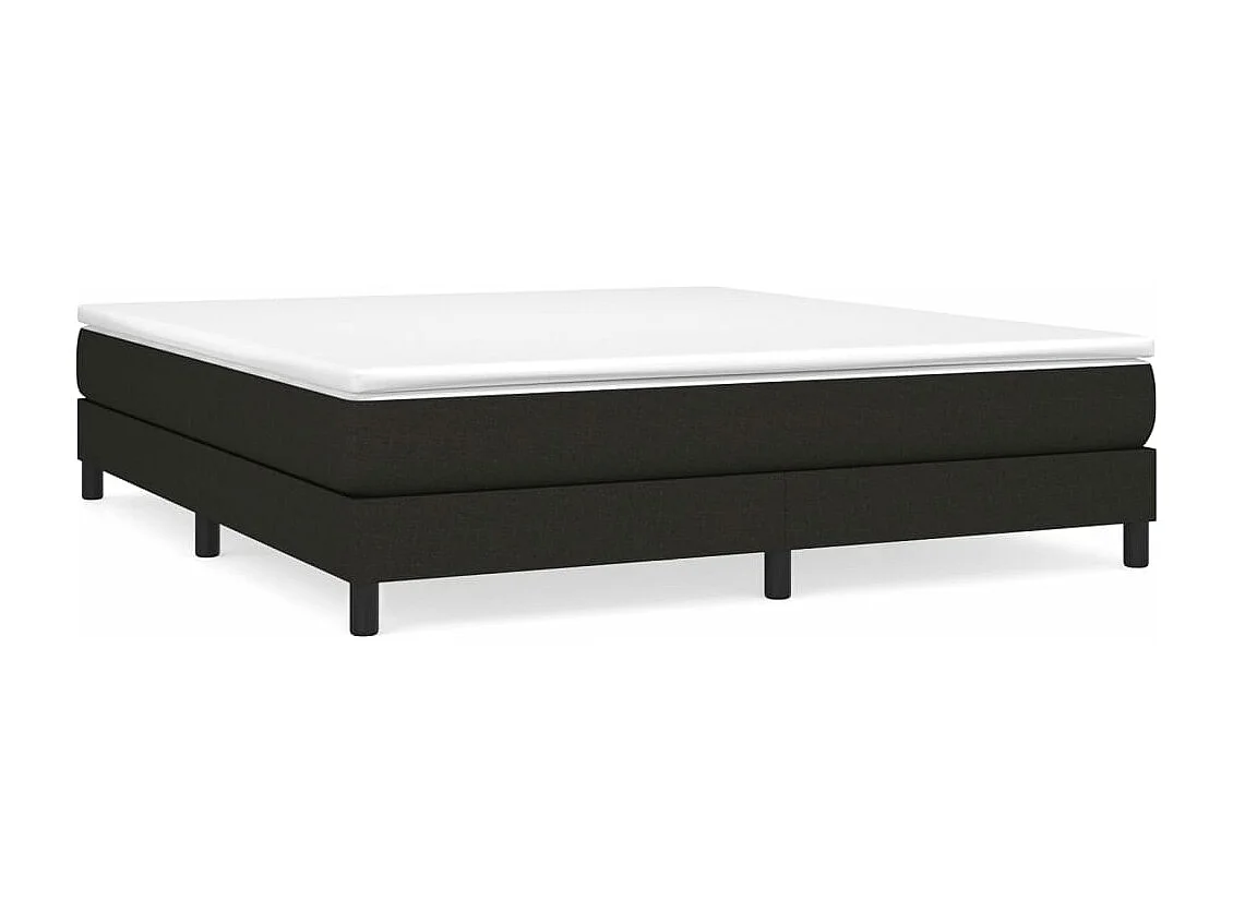 Sommier à lattes de lit Noir 180x200 cm Tissu