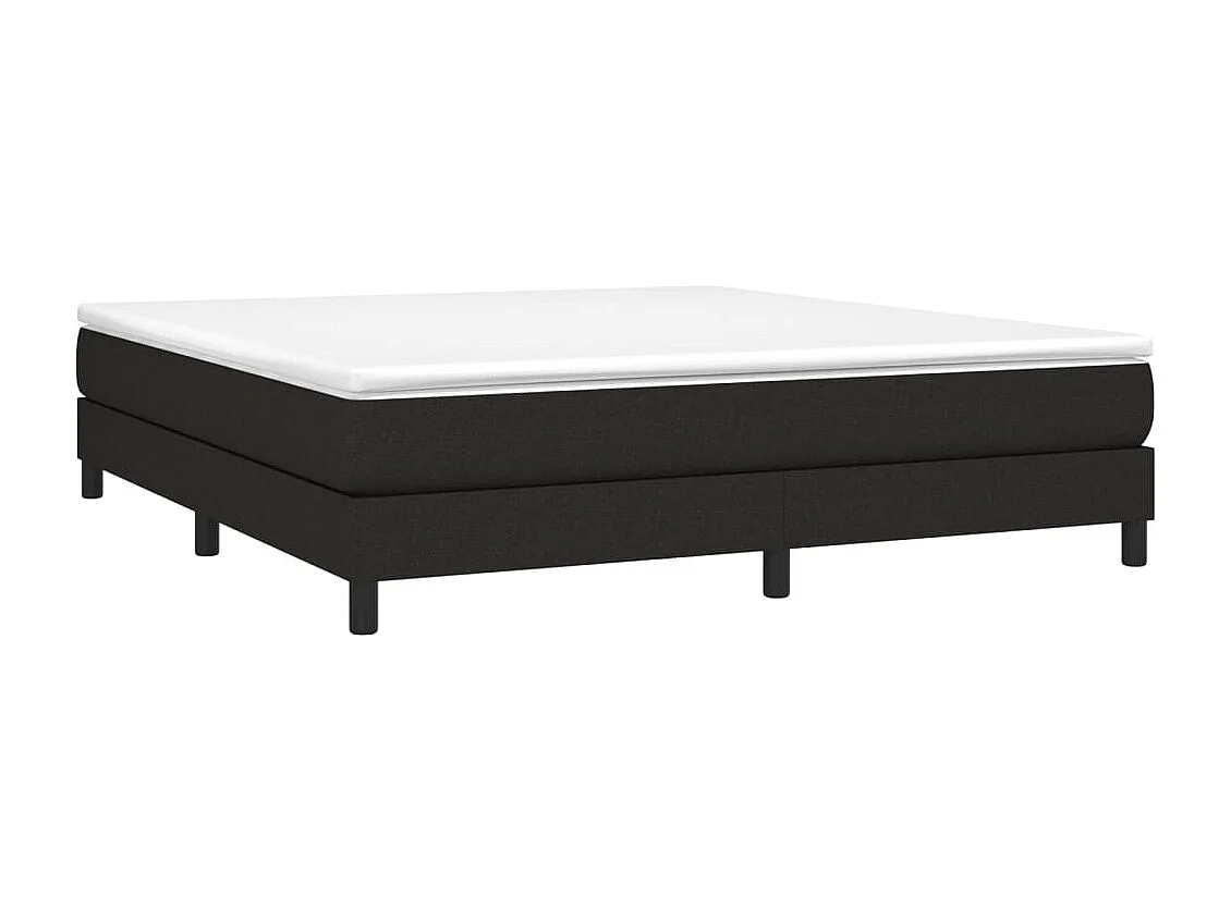 Sommier à lattes de lit Noir 180x200 cm Tissu