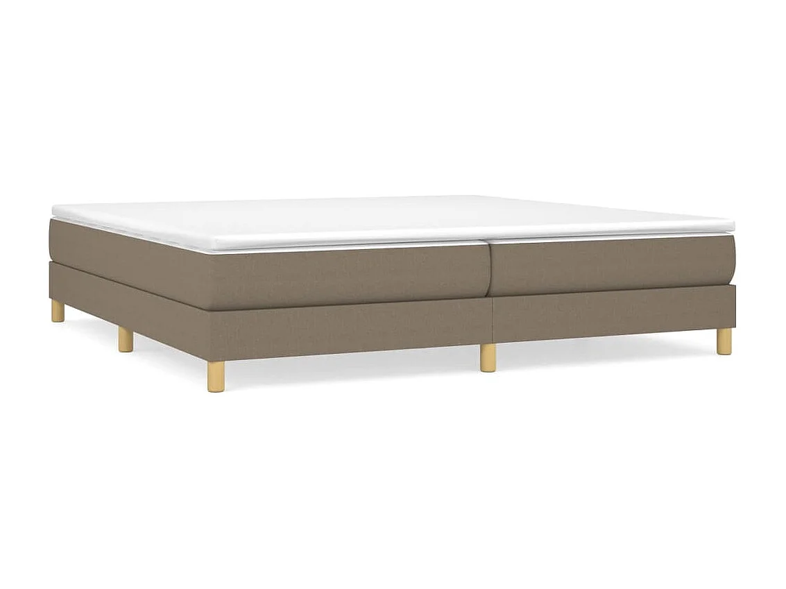 Estructura de cama box spring tela gris taupe 200x200 cm