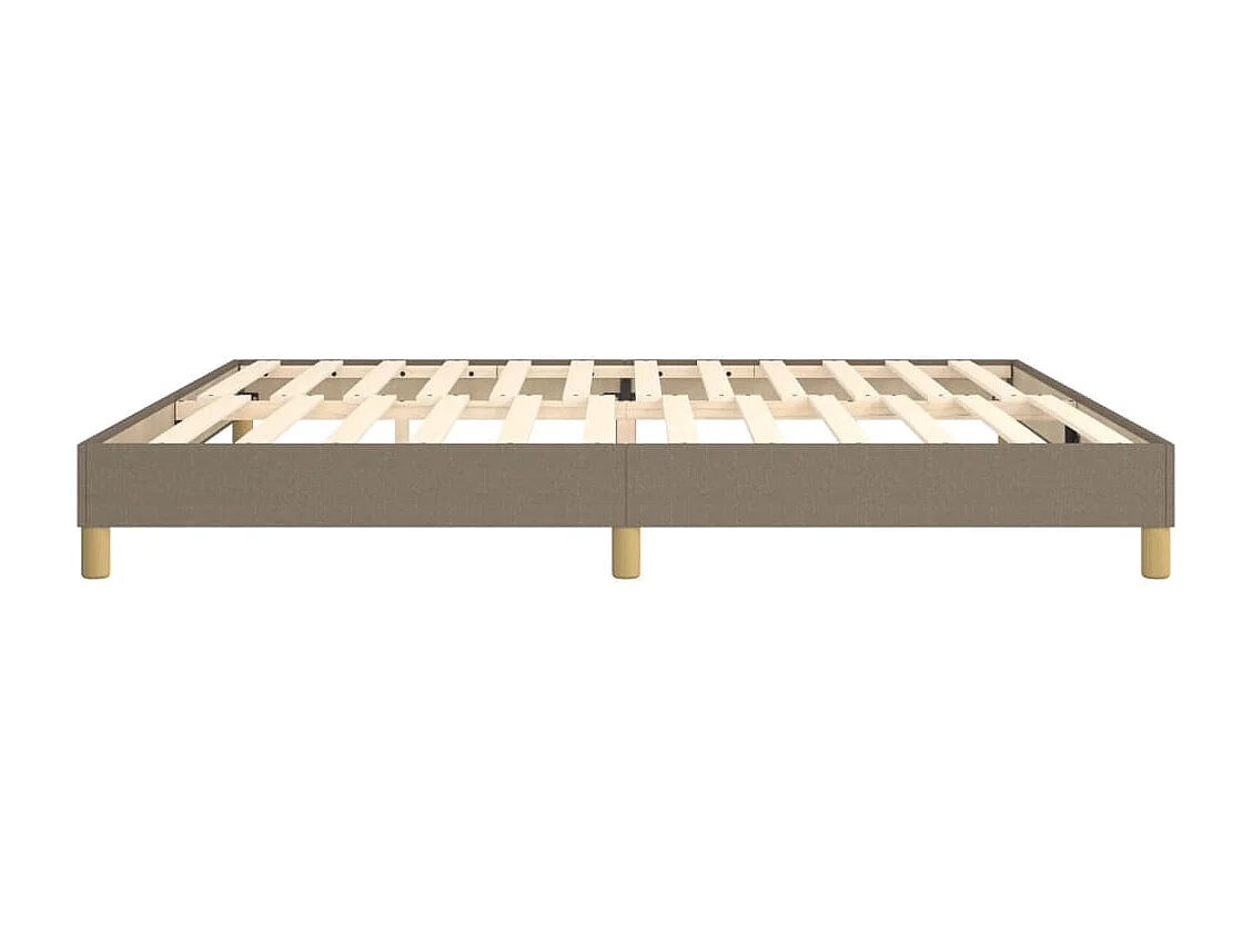 Estructura de cama box spring tela gris taupe 200x200 cm