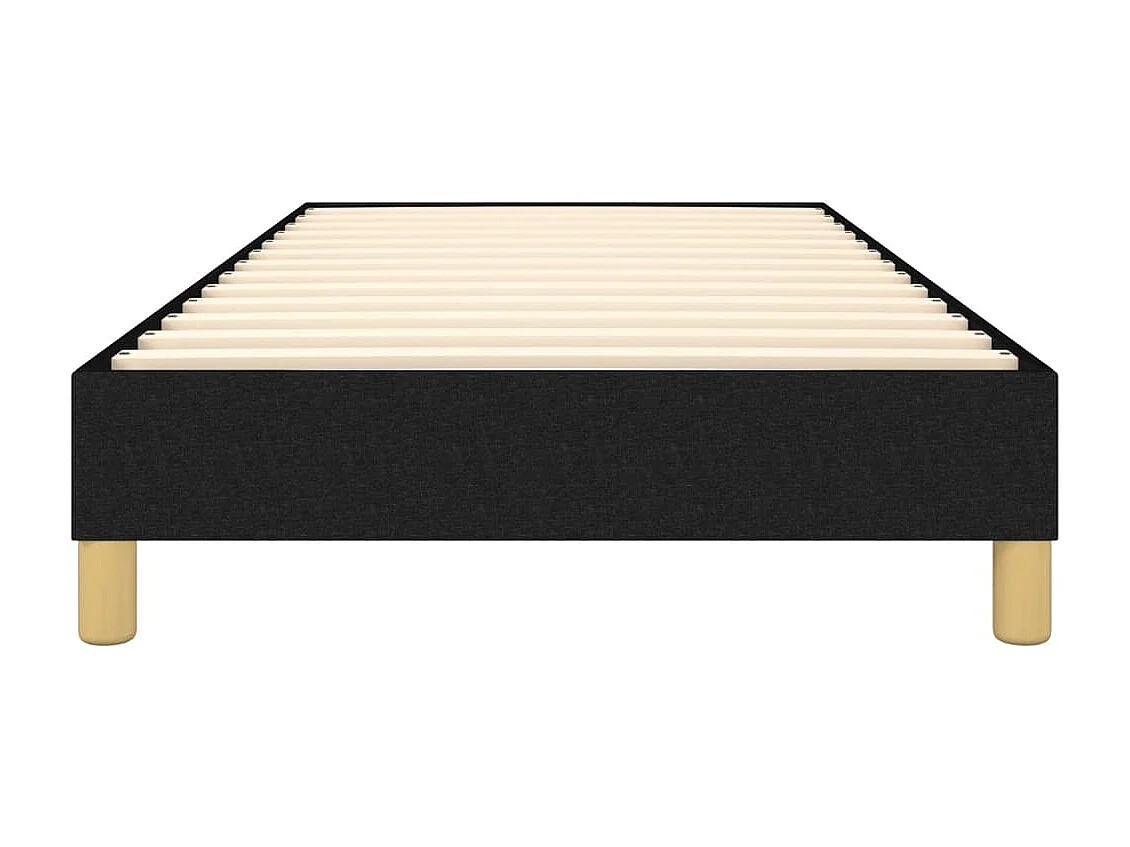 Estrutura de cama com molas 100x200 cm tecido preto