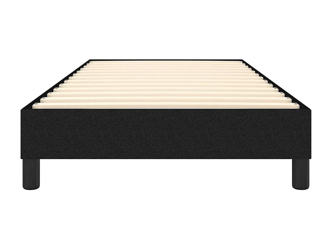 Estructura de cama box spring tela negro 90x190 cm