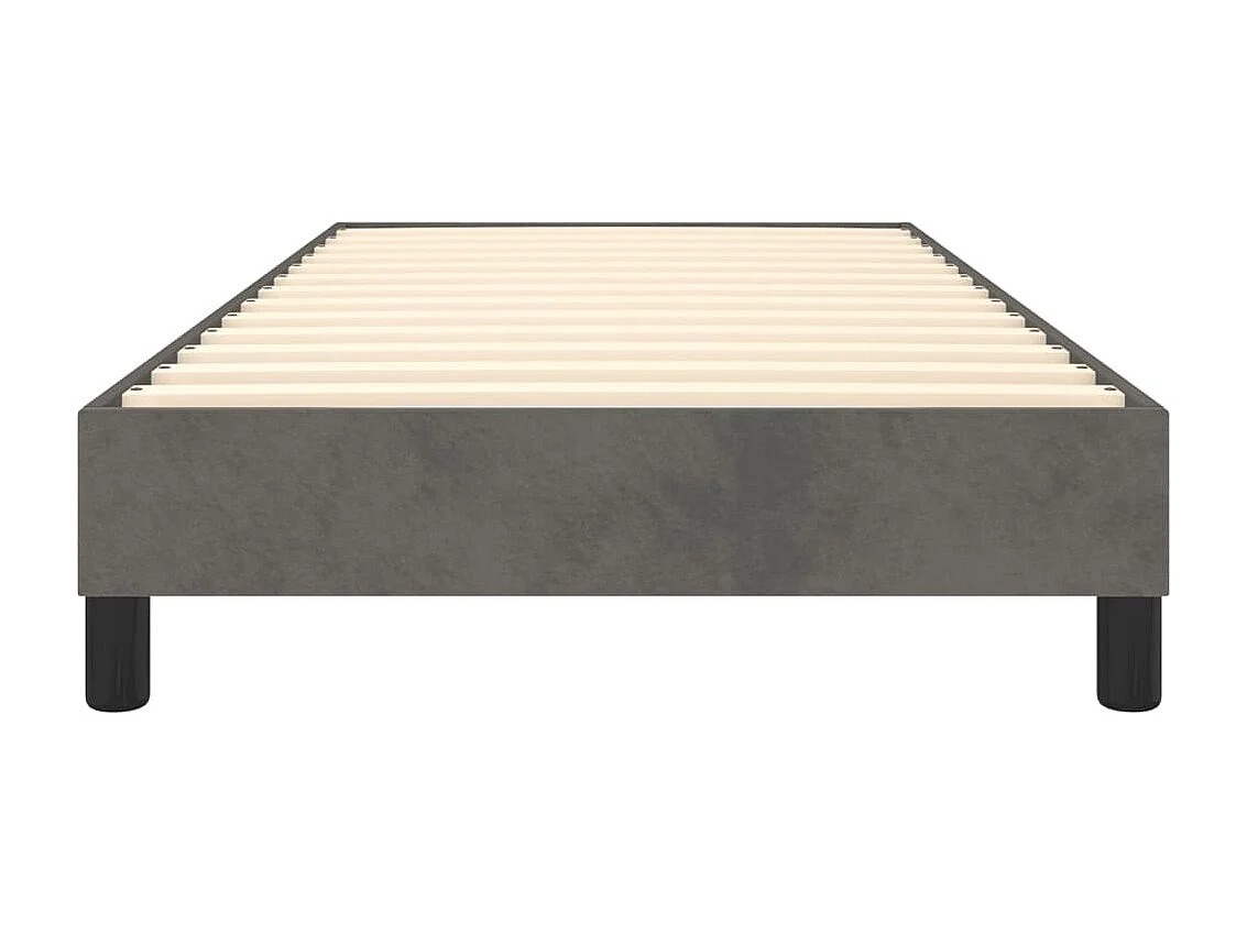 Estrutura de cama com molas 80x200 cm veludo cinzento-escuro