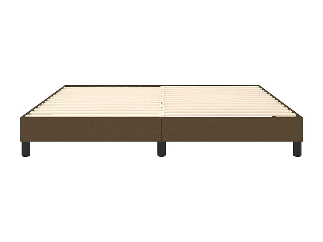 Sommier à lattes de lit Marron foncé 160x200 cm Tissu