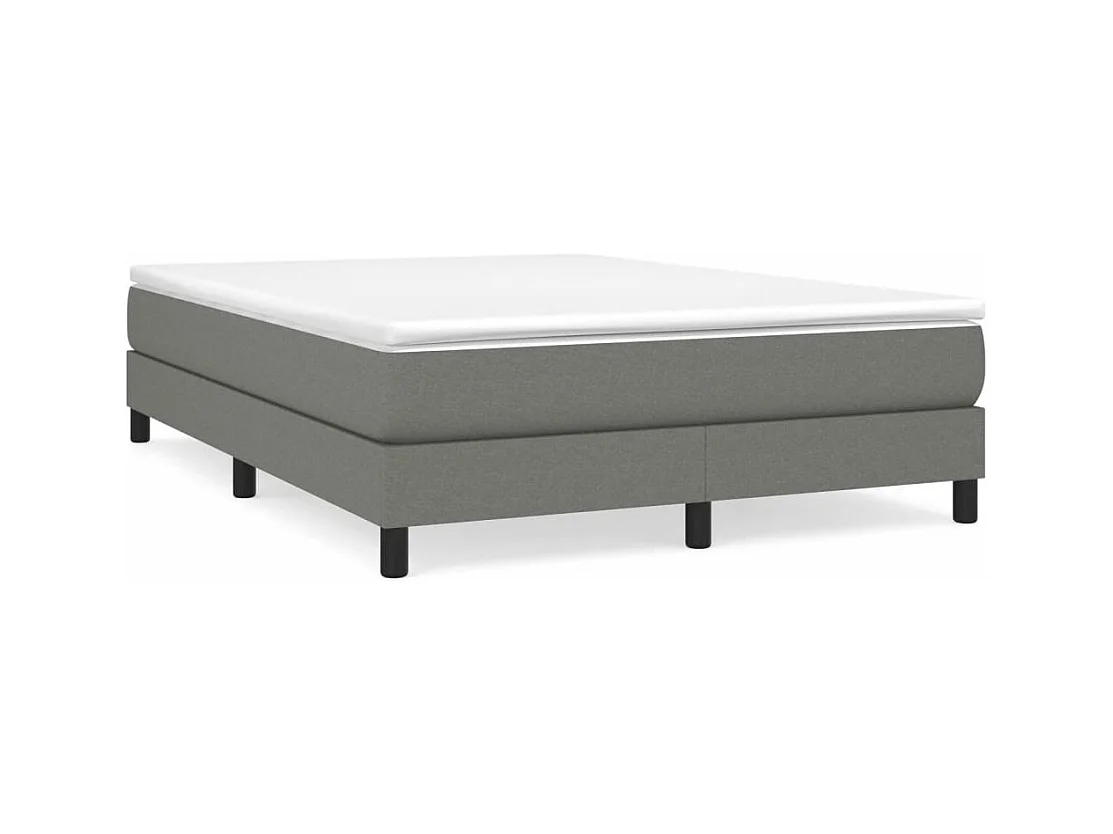 Sommier à lattes de lit Gris foncé 140x190 cm Tissu