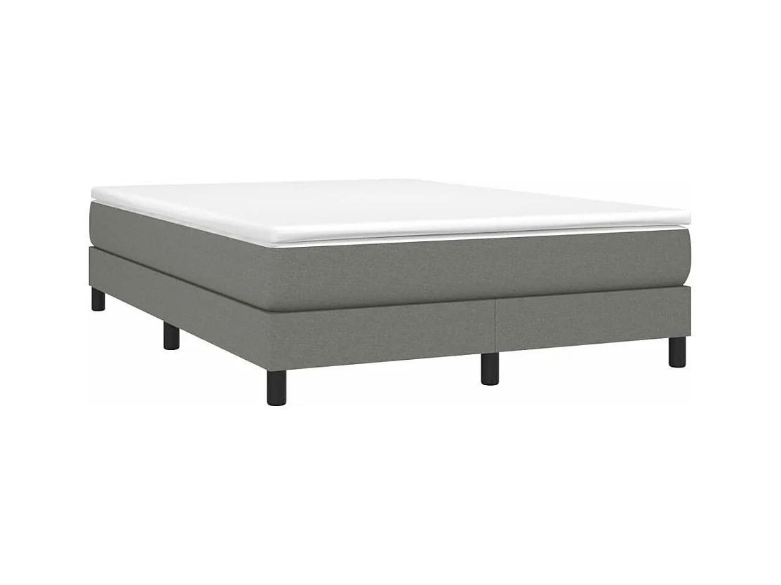 Sommier à lattes de lit Gris foncé 140x190 cm Tissu