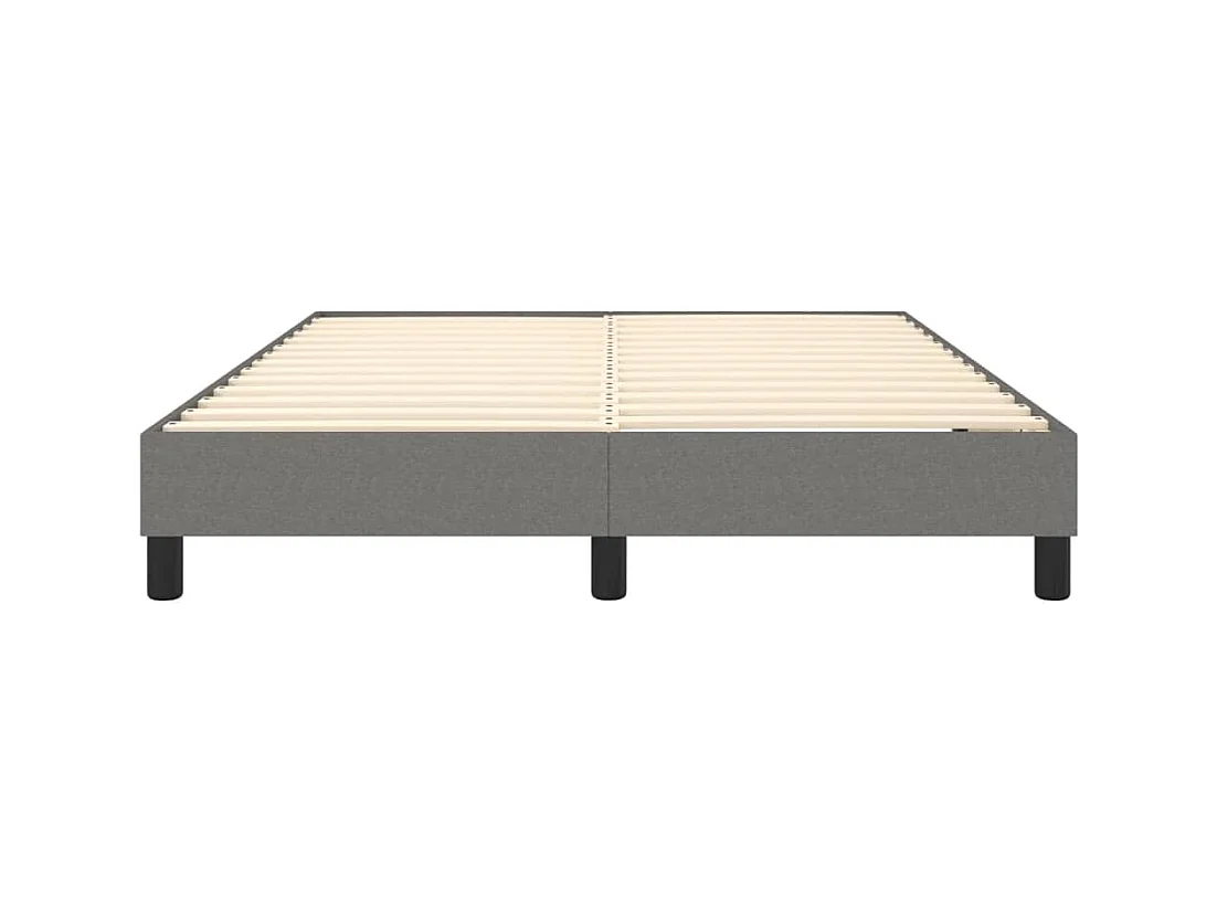 Sommier à lattes de lit Gris foncé 140x190 cm Tissu
